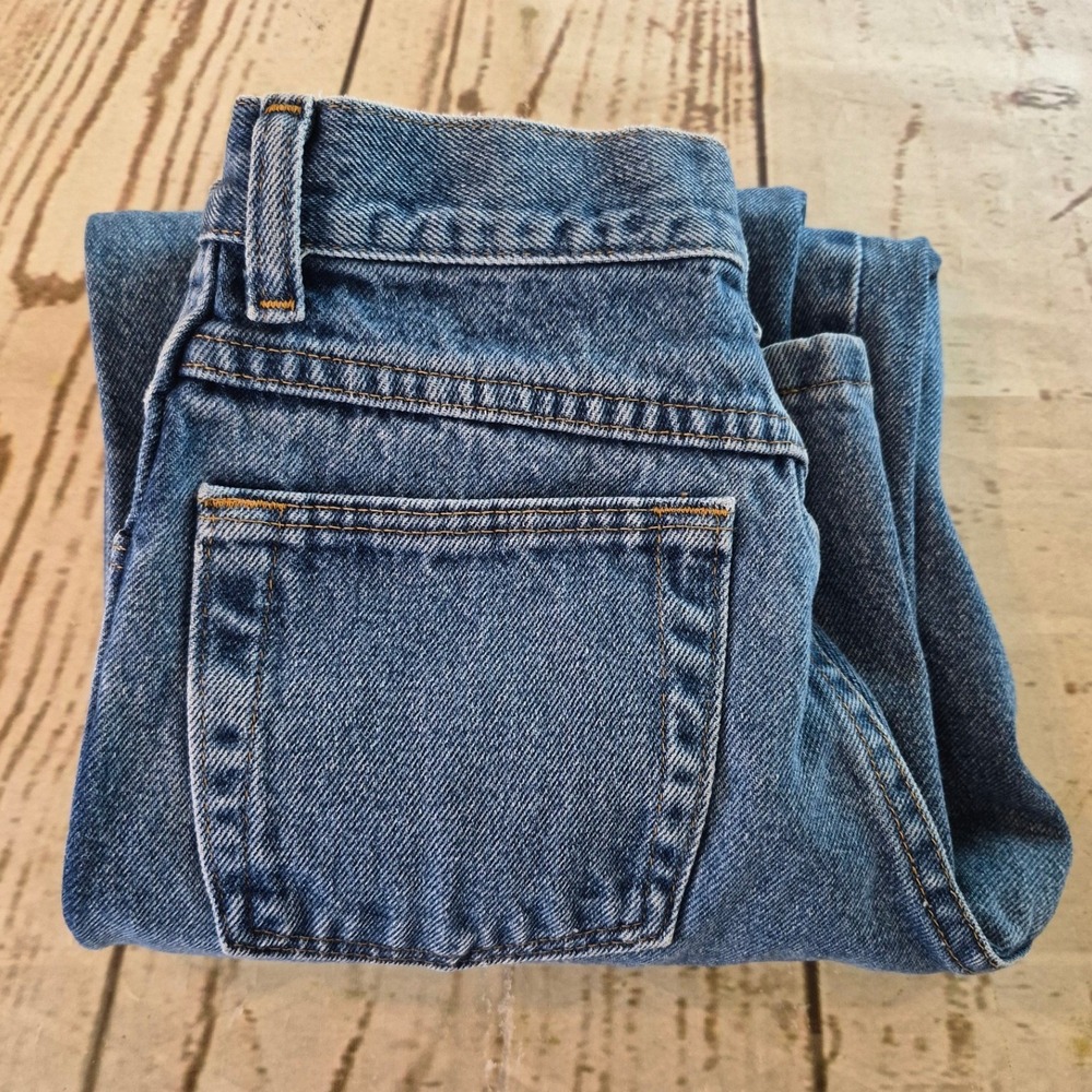 Wrangler Vintage High Rise Straight Leg Jeans Medium Wash Cotton Size 12